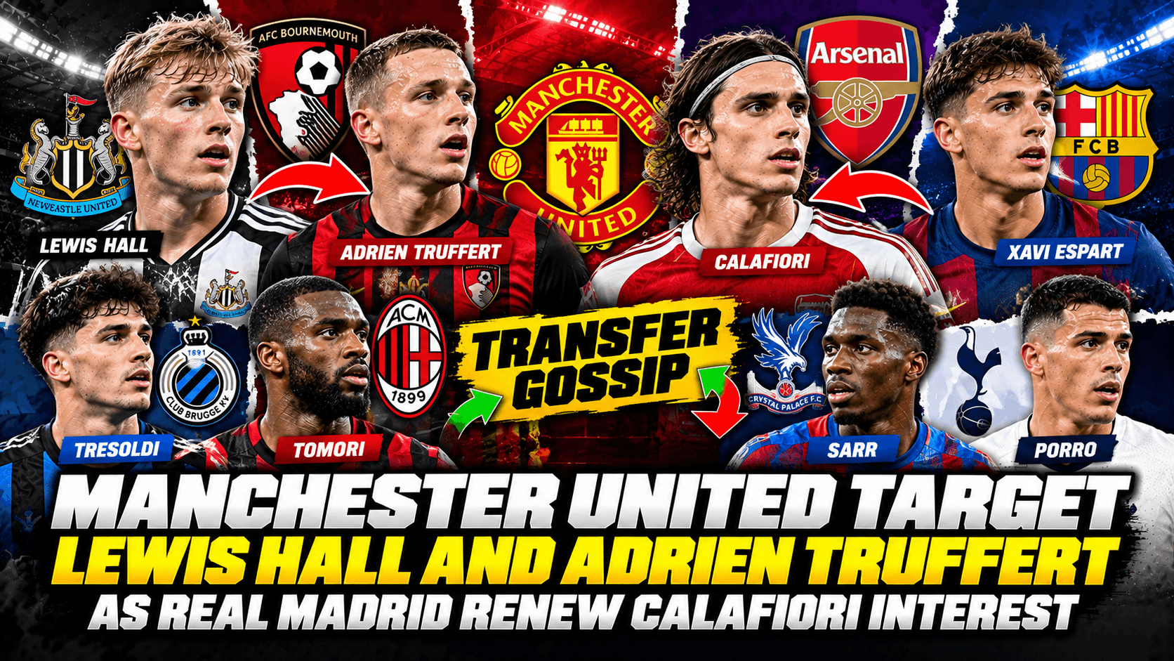 Manchester United Target Lewis Hall and Adrien Truffert as Real Madrid Renew Calafiori Interest